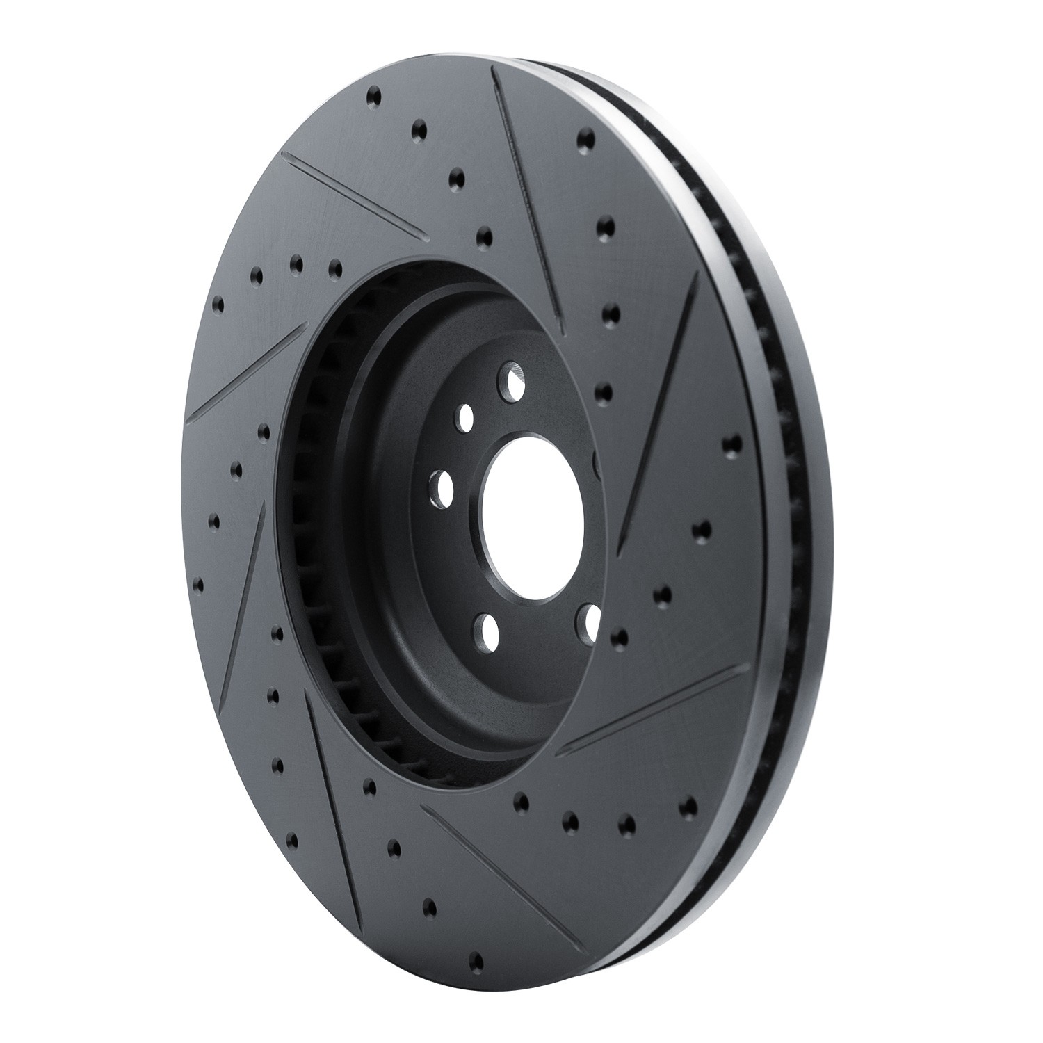 DYN 633-11033L DFC Brake Rotor - Drilled and Slotted - Black - Image 5