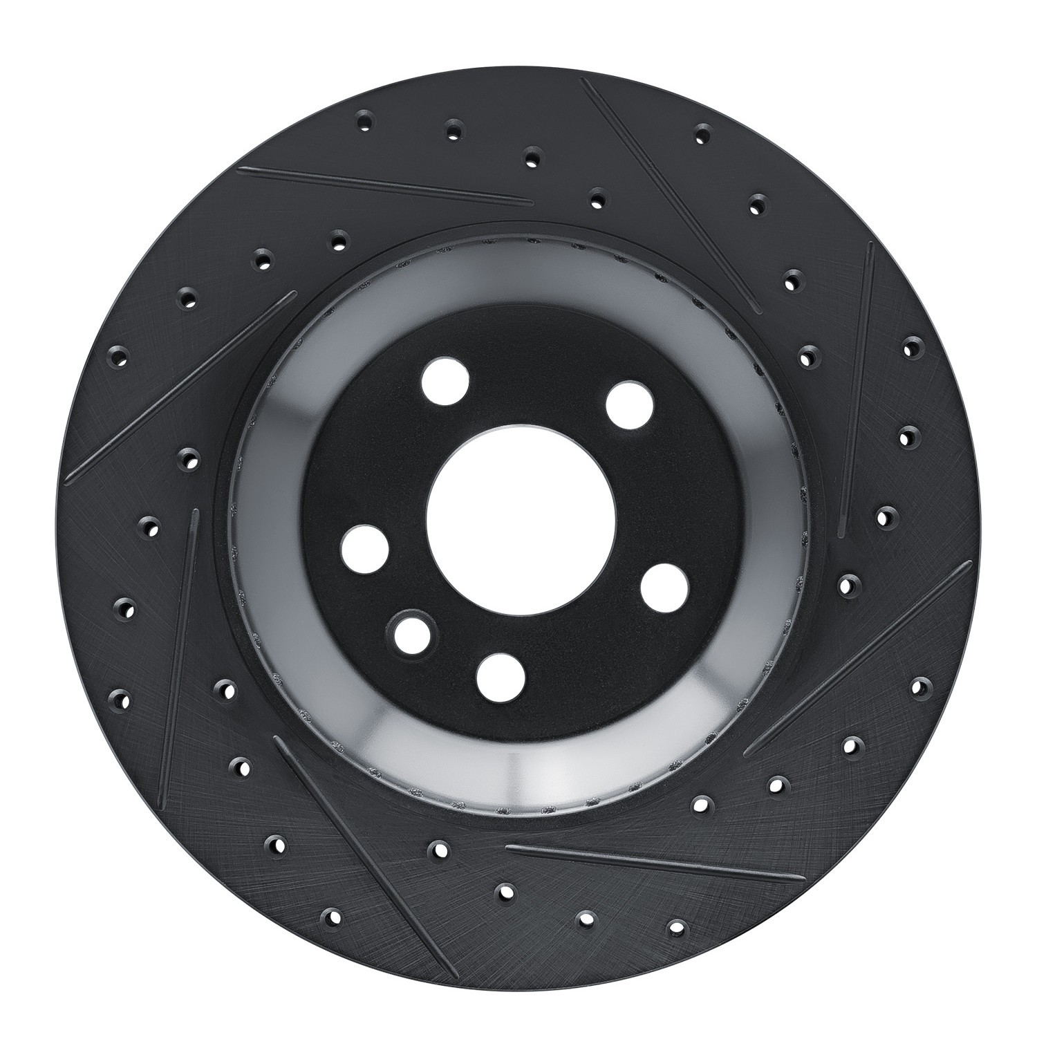 DYN 633-11035R DFC Brake Rotor - Drilled and Slotted - Black