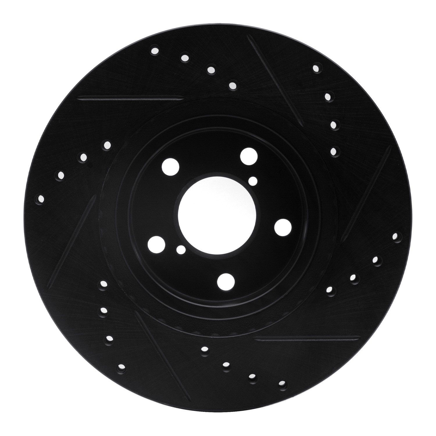 DYN 633-13009L DFC Brake Rotor - Drilled and Slotted - Black - Image 2