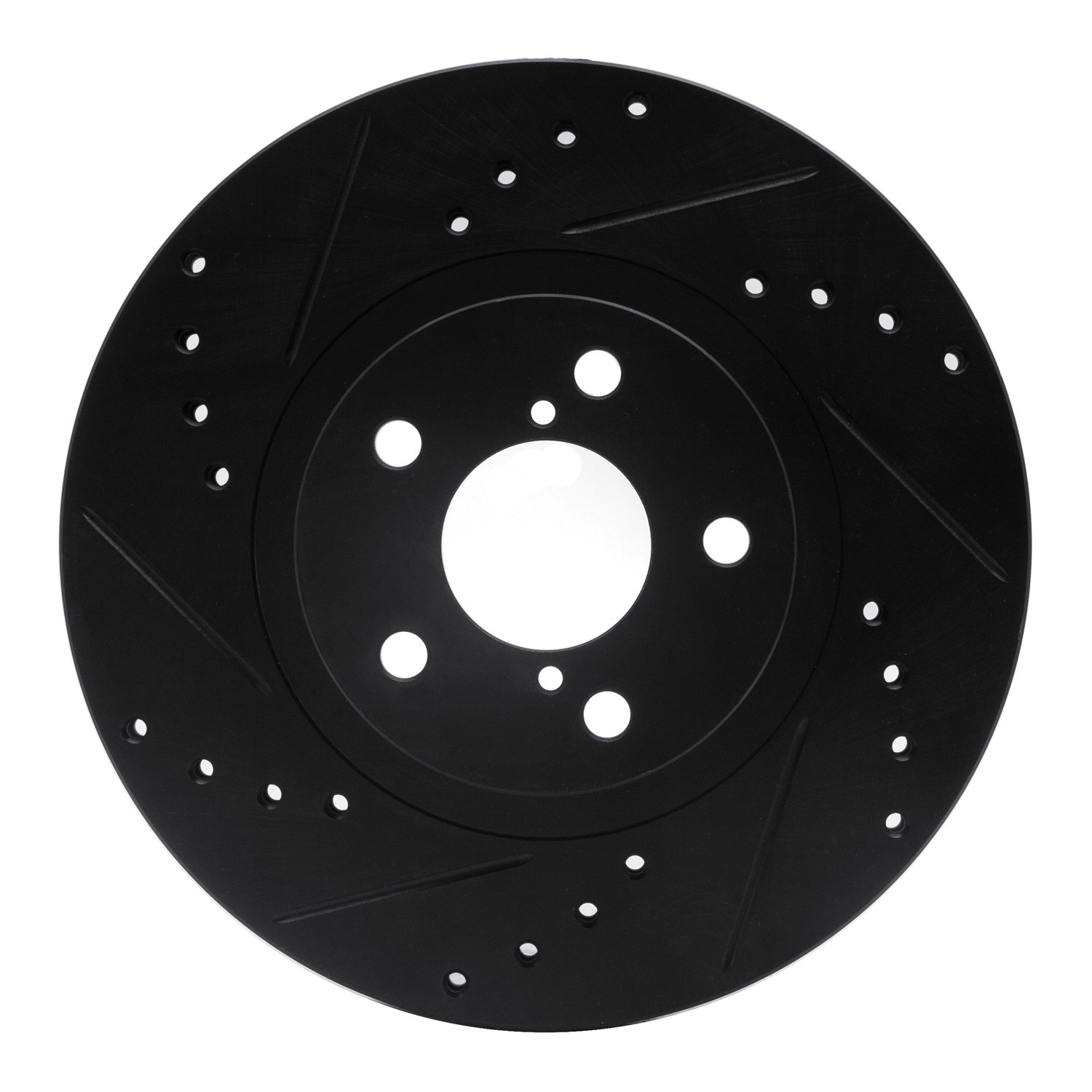 DYN 633-13009L DFC Brake Rotor - Drilled and Slotted - Black - Image 3