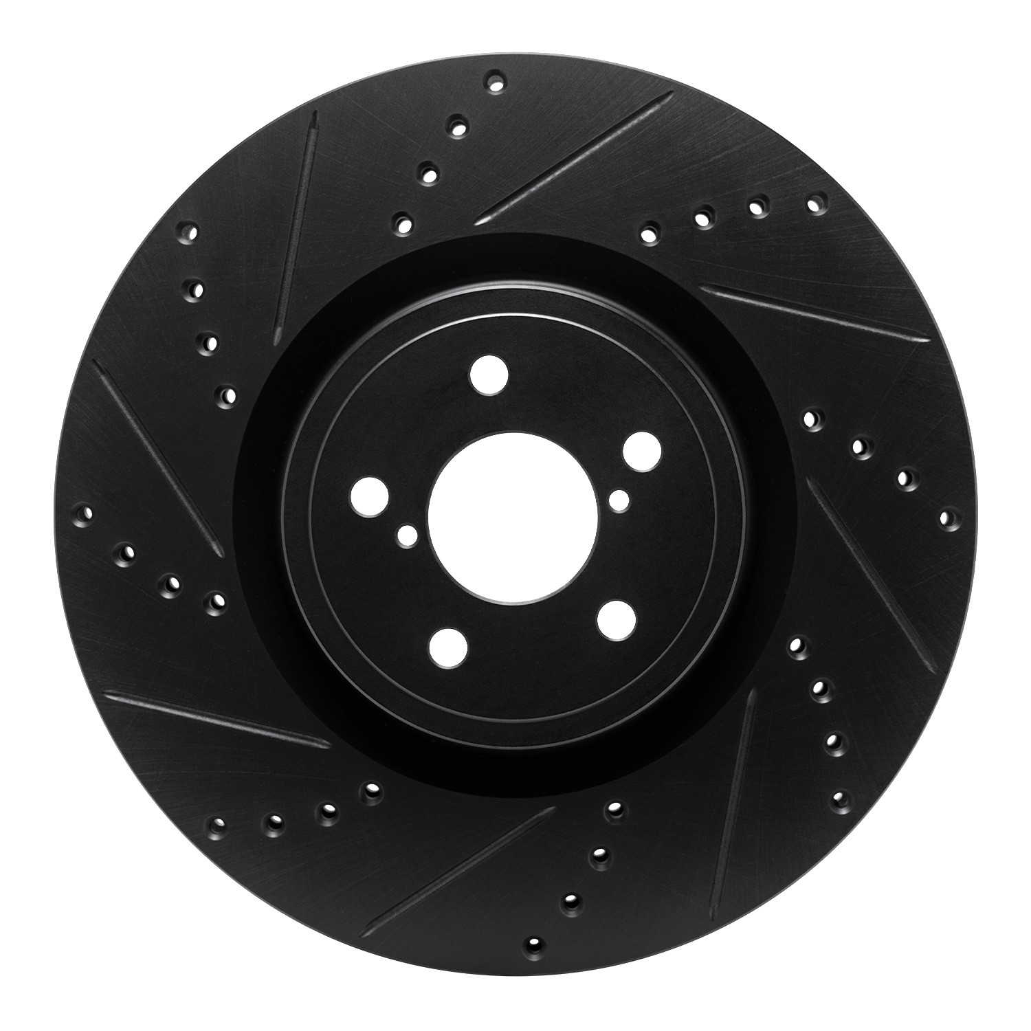 DYN 633-13014L DFC Brake Rotor - Drilled and Slotted - Black - Image 3