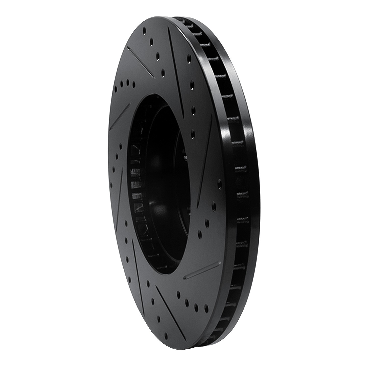 DYN 633-13018L DFC Brake Rotor - Drilled and Slotted - Black - Image 5