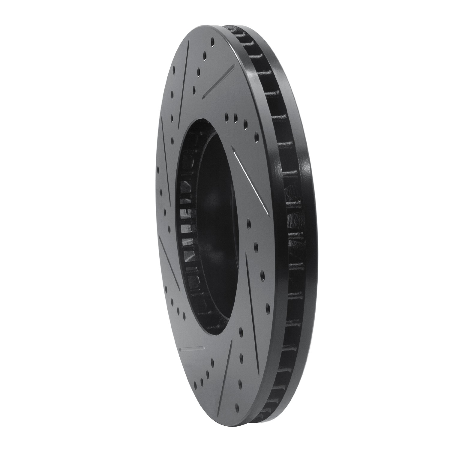 DYN 633-13018R DFC Brake Rotor - Drilled and Slotted - Black - Image 5