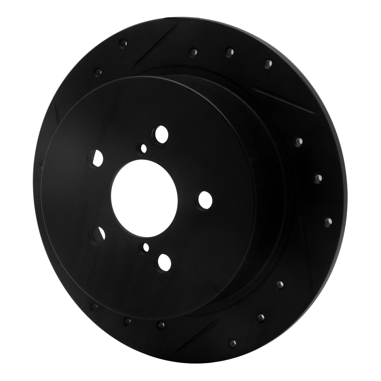 DYN 633-13020L DFC Brake Rotor - Drilled and Slotted - Black