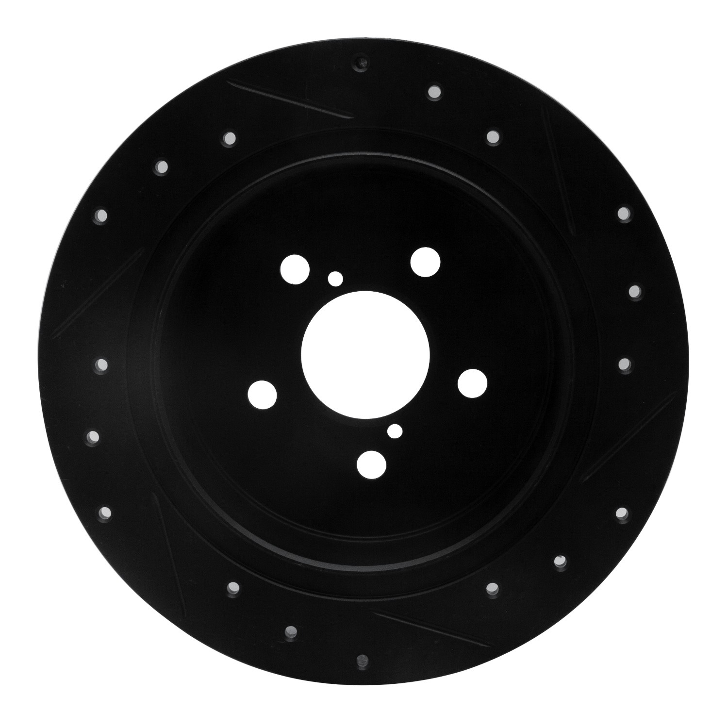 DYN 633-13020L DFC Brake Rotor - Drilled and Slotted - Black - Image 2