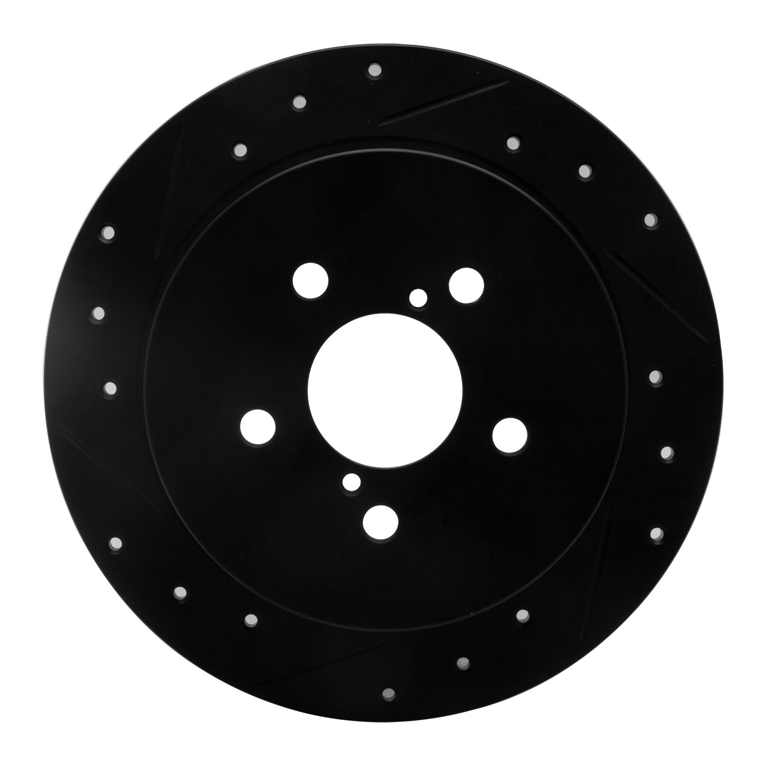 DYN 633-13020L DFC Brake Rotor - Drilled and Slotted - Black - Image 3