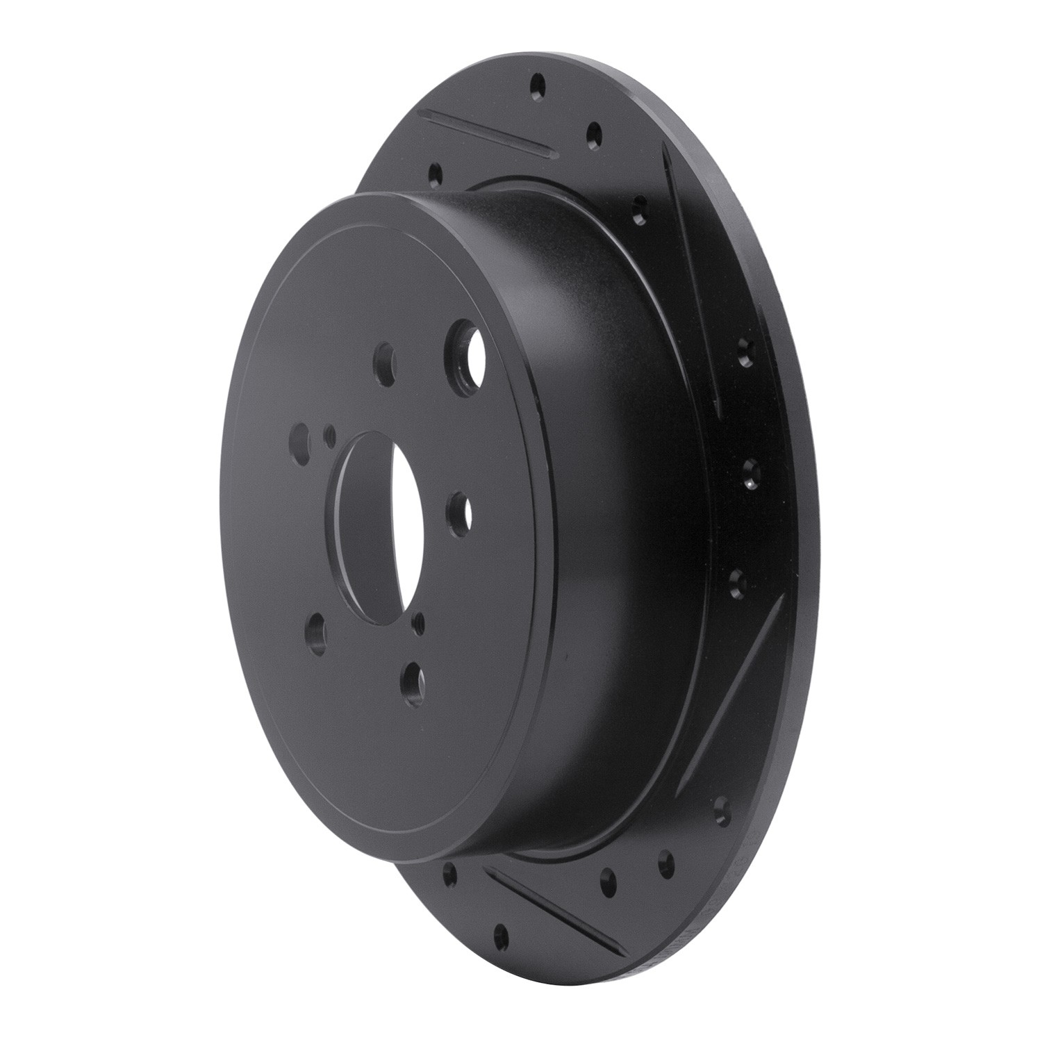 DYN 633-13021R DFC Brake Rotor - Drilled and Slotted - Black