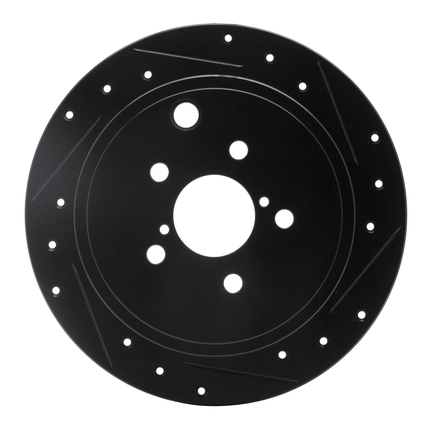 DYN 633-13021R DFC Brake Rotor - Drilled and Slotted - Black - Image 3