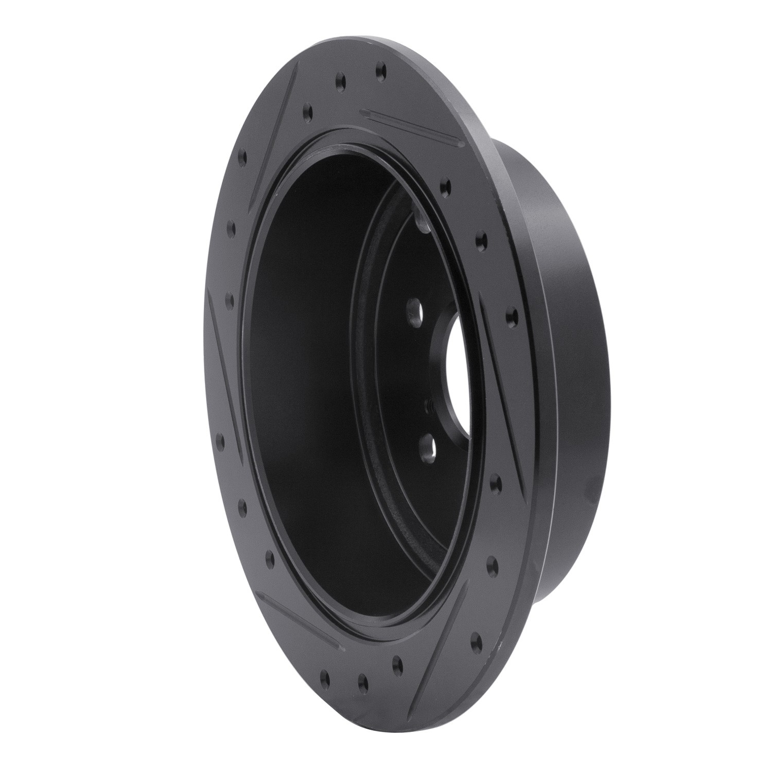 DYN 633-13021R DFC Brake Rotor - Drilled and Slotted - Black - Image 5