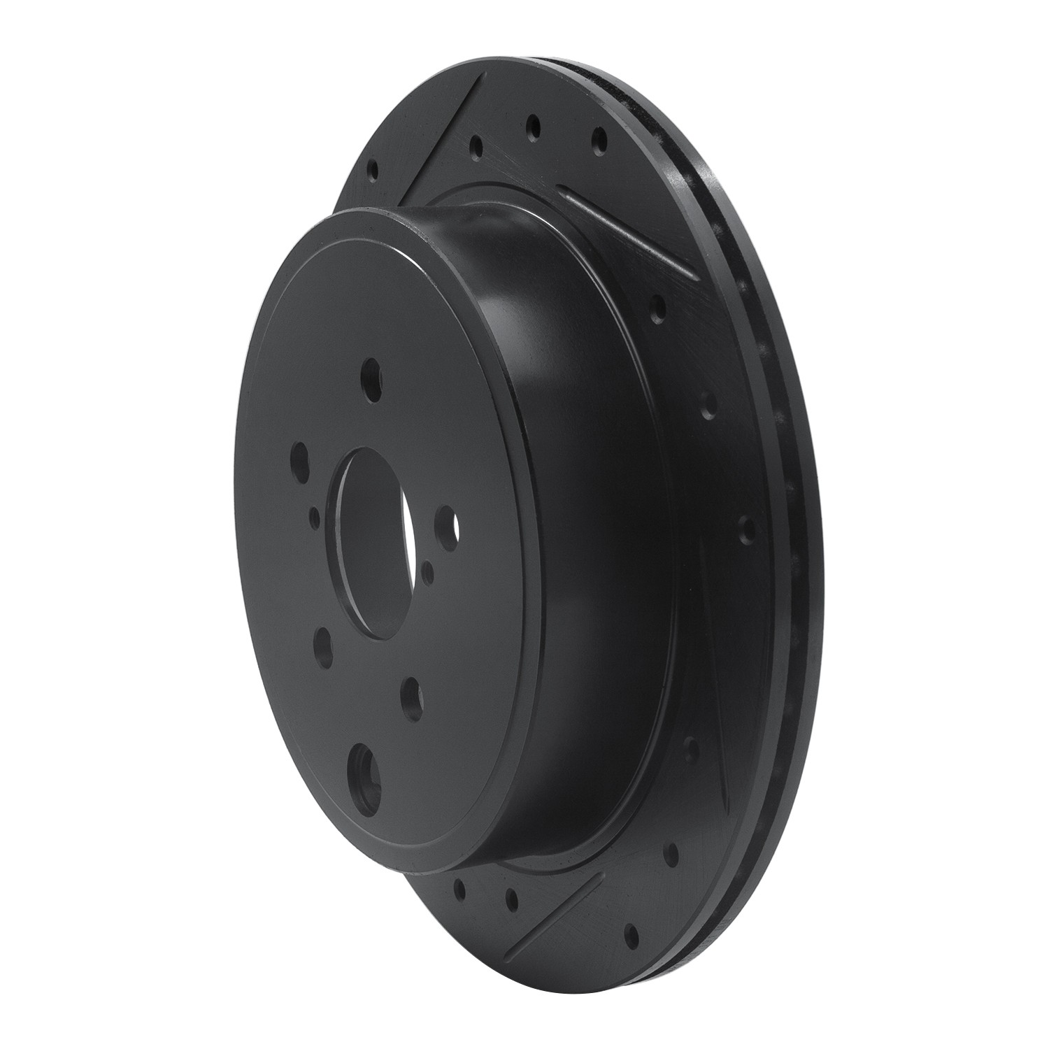 DYN 633-13023L DFC Brake Rotor - Drilled and Slotted - Black