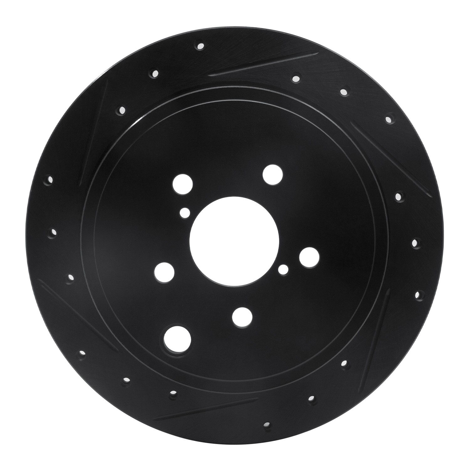 DYN 633-13023L DFC Brake Rotor - Drilled and Slotted - Black - Image 3