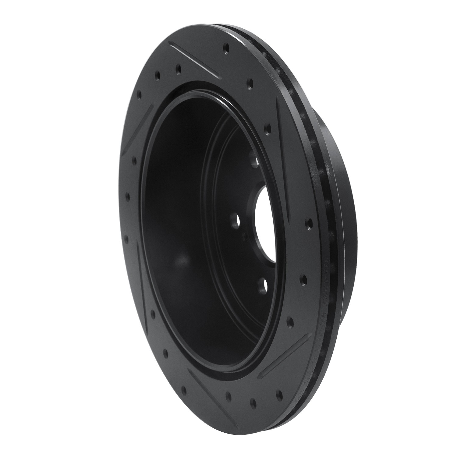 DYN 633-13023L DFC Brake Rotor - Drilled and Slotted - Black - Image 5