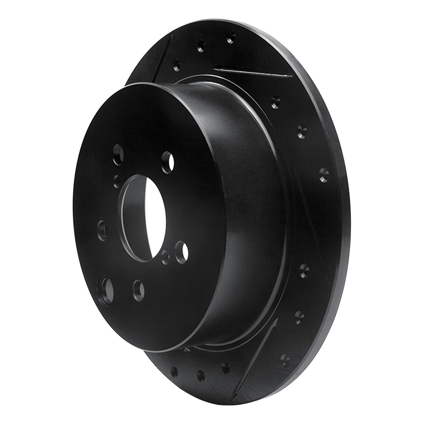 DYN 633-13025L DFC Brake Rotor - Drilled and Slotted - Black