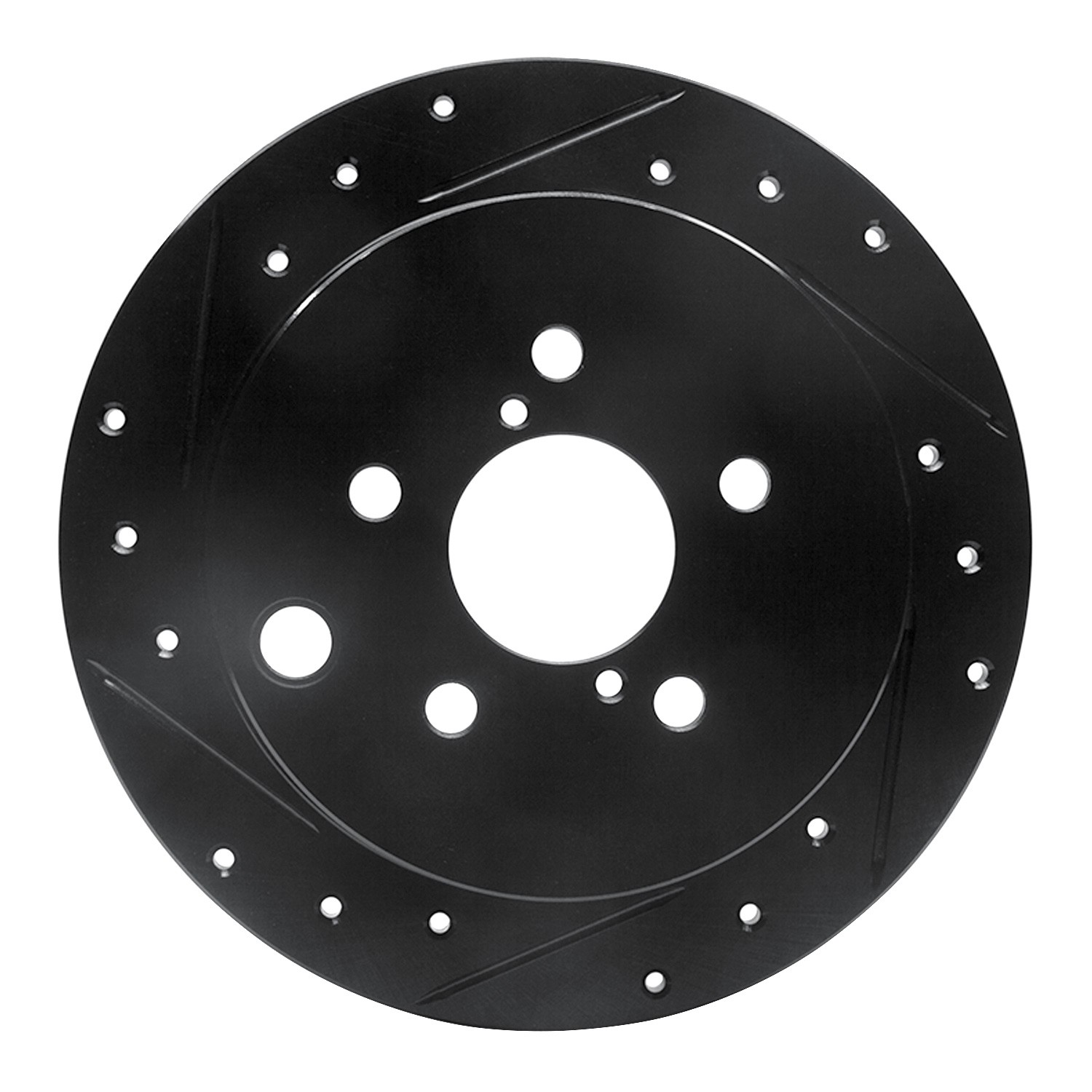 DYN 633-13025L DFC Brake Rotor - Drilled and Slotted - Black - Image 3