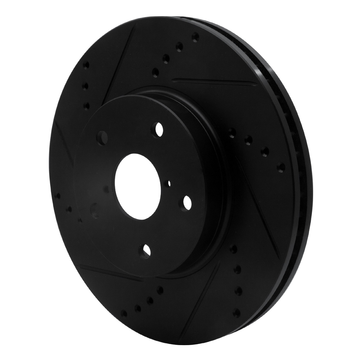 DYN 633-13026L DFC Brake Rotor - Drilled and Slotted - Black