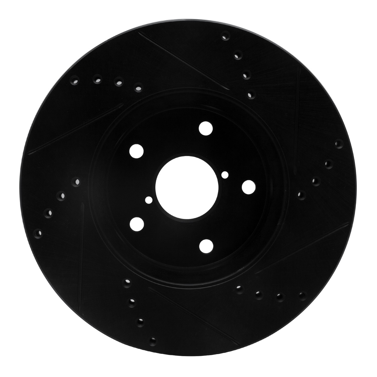 DYN 633-13026L DFC Brake Rotor - Drilled and Slotted - Black - Image 2
