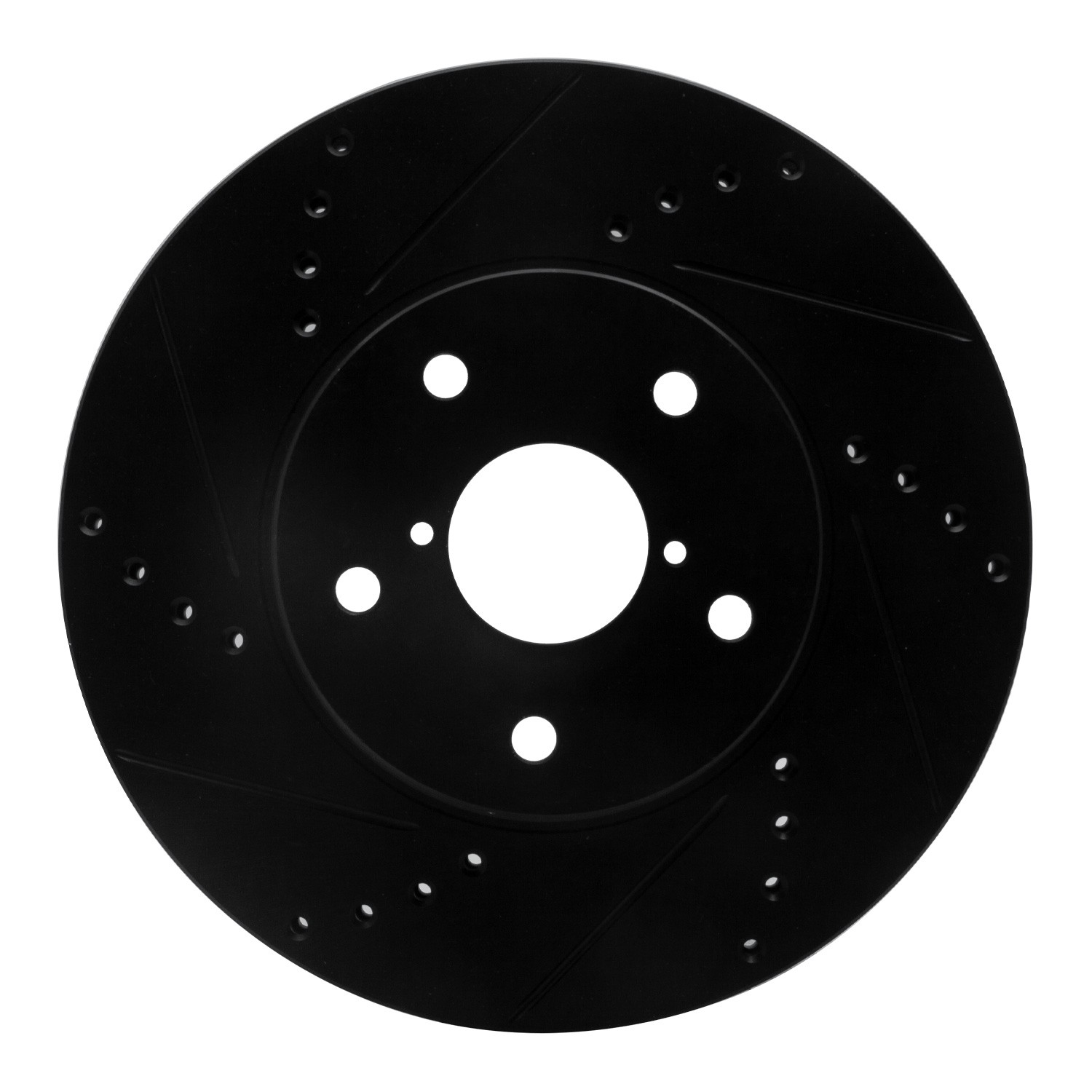 DYN 633-13026L DFC Brake Rotor - Drilled and Slotted - Black - Image 3