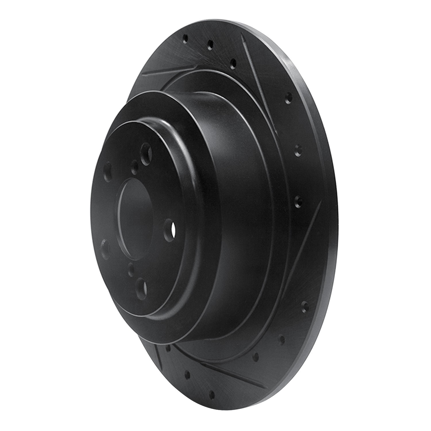DYN 633-13032R DFC Brake Rotor - Drilled and Slotted - Black