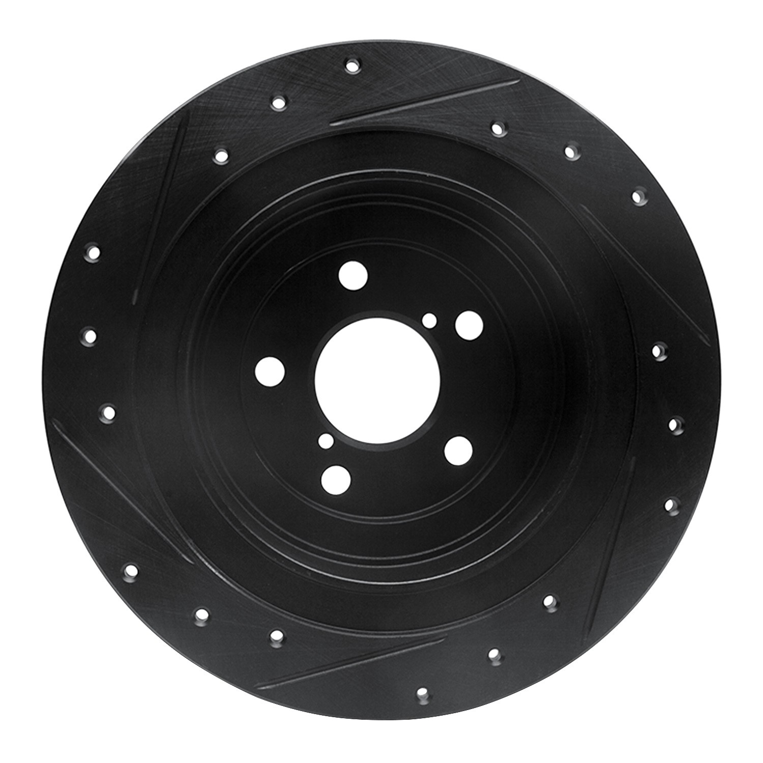 DYN 633-13032R DFC Brake Rotor - Drilled and Slotted - Black - Image 2
