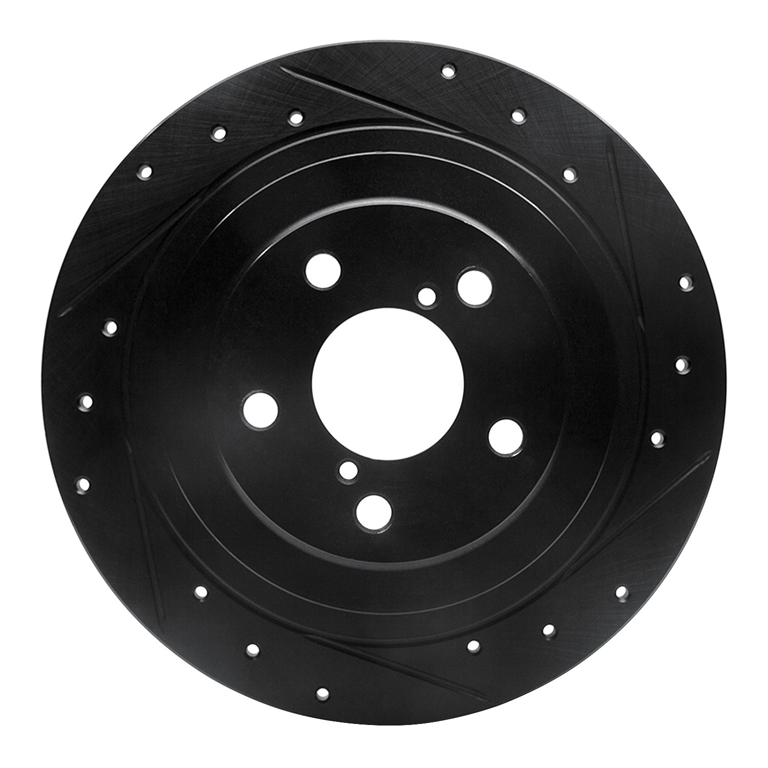 DYN 633-13032R DFC Brake Rotor - Drilled and Slotted - Black - Image 3