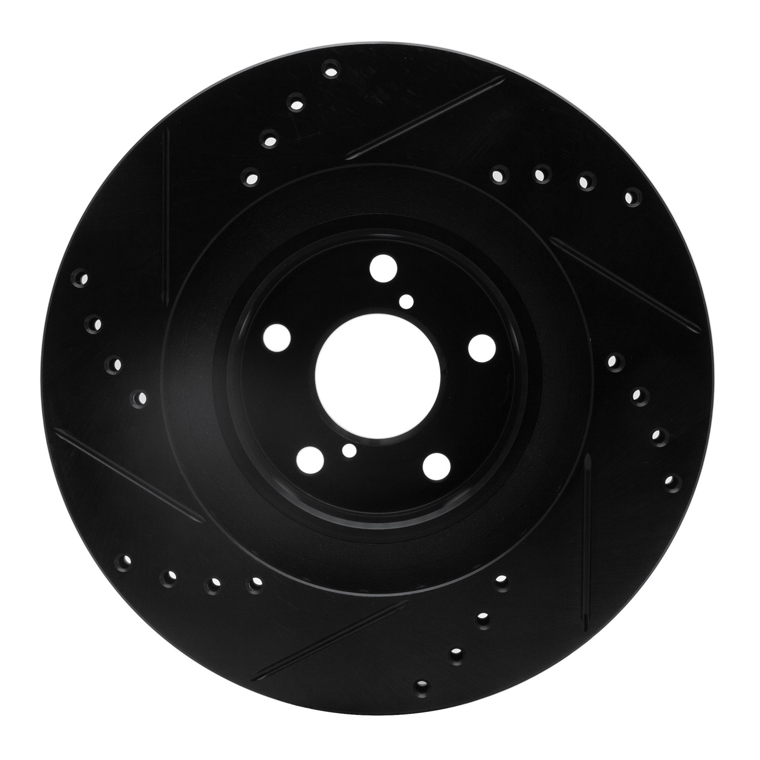 DYN 633-13033R DFC Brake Rotor - Drilled and Slotted - Black - Image 3