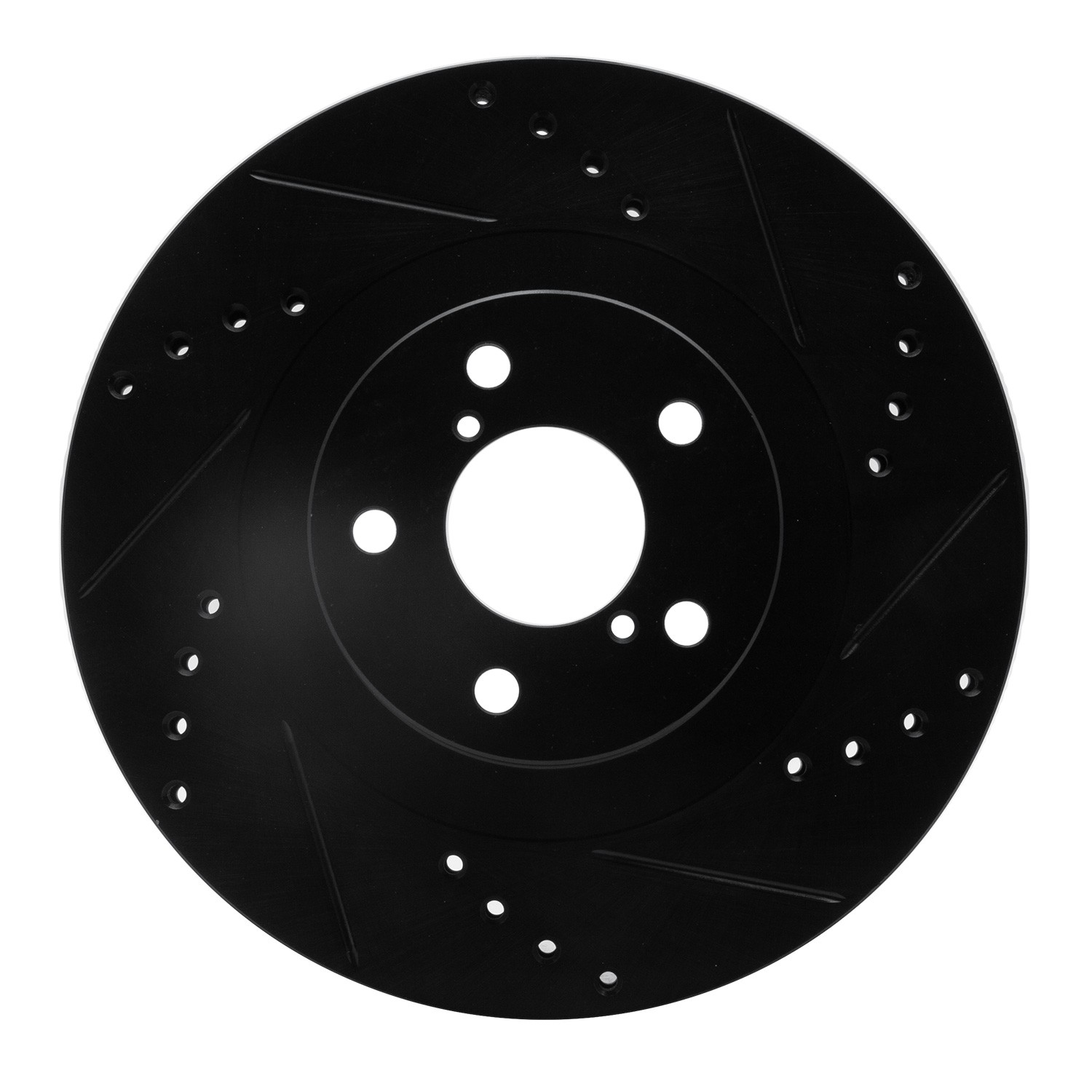 DYN 633-13033R DFC Brake Rotor - Drilled and Slotted - Black