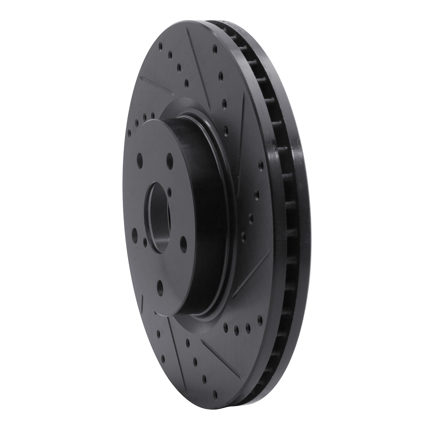 DYN 633-13035R DFC Brake Rotor - Drilled and Slotted - Black