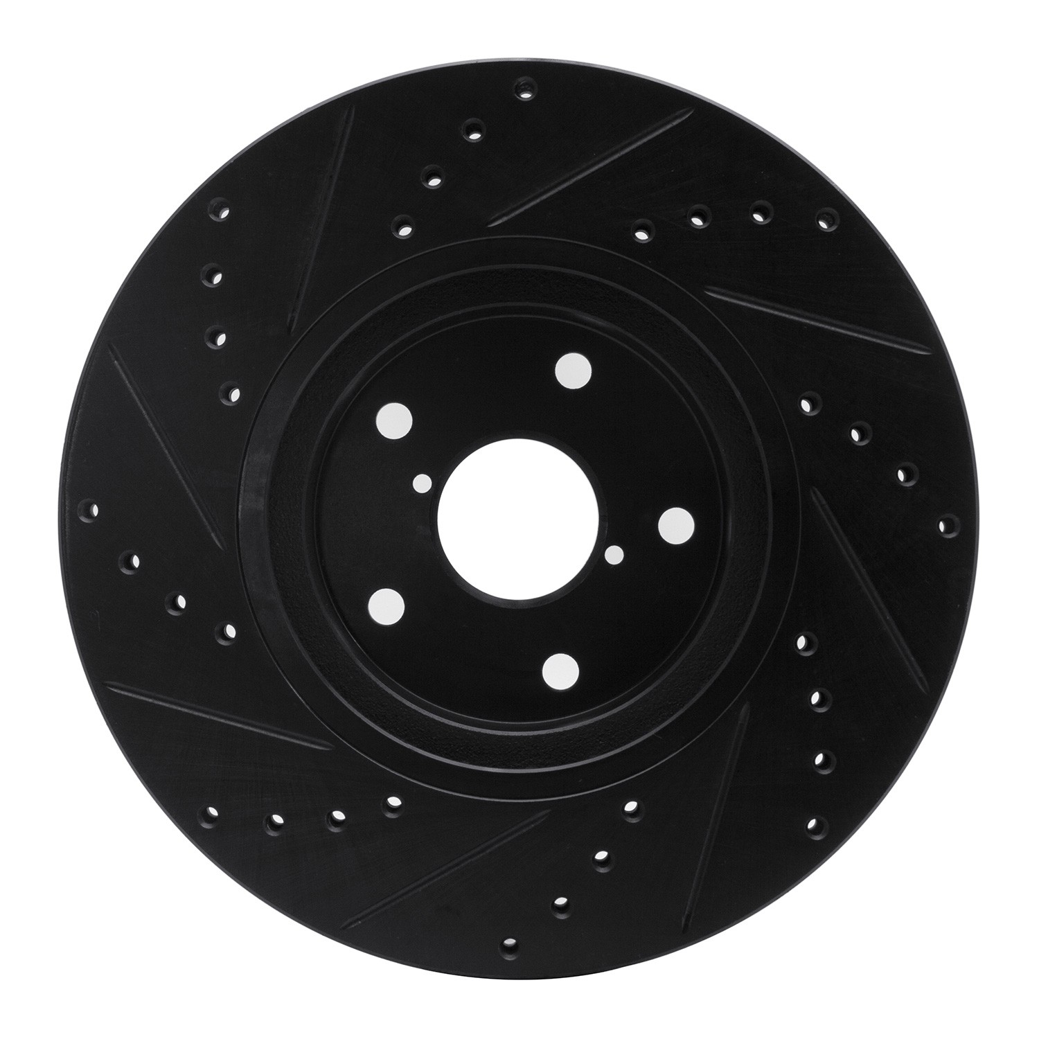 DYN 633-13035R DFC Brake Rotor - Drilled and Slotted - Black - Image 2