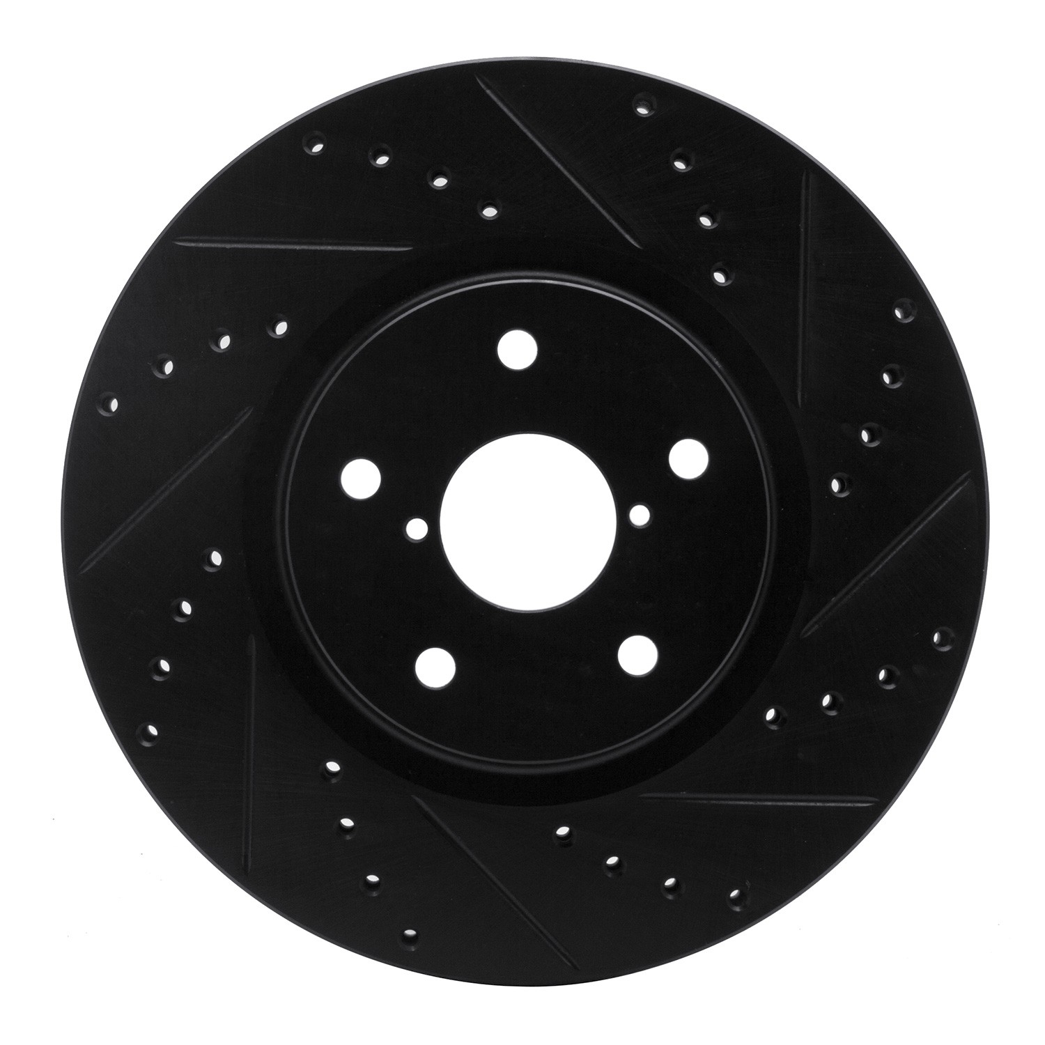 DYN 633-13035R DFC Brake Rotor - Drilled and Slotted - Black - Image 3