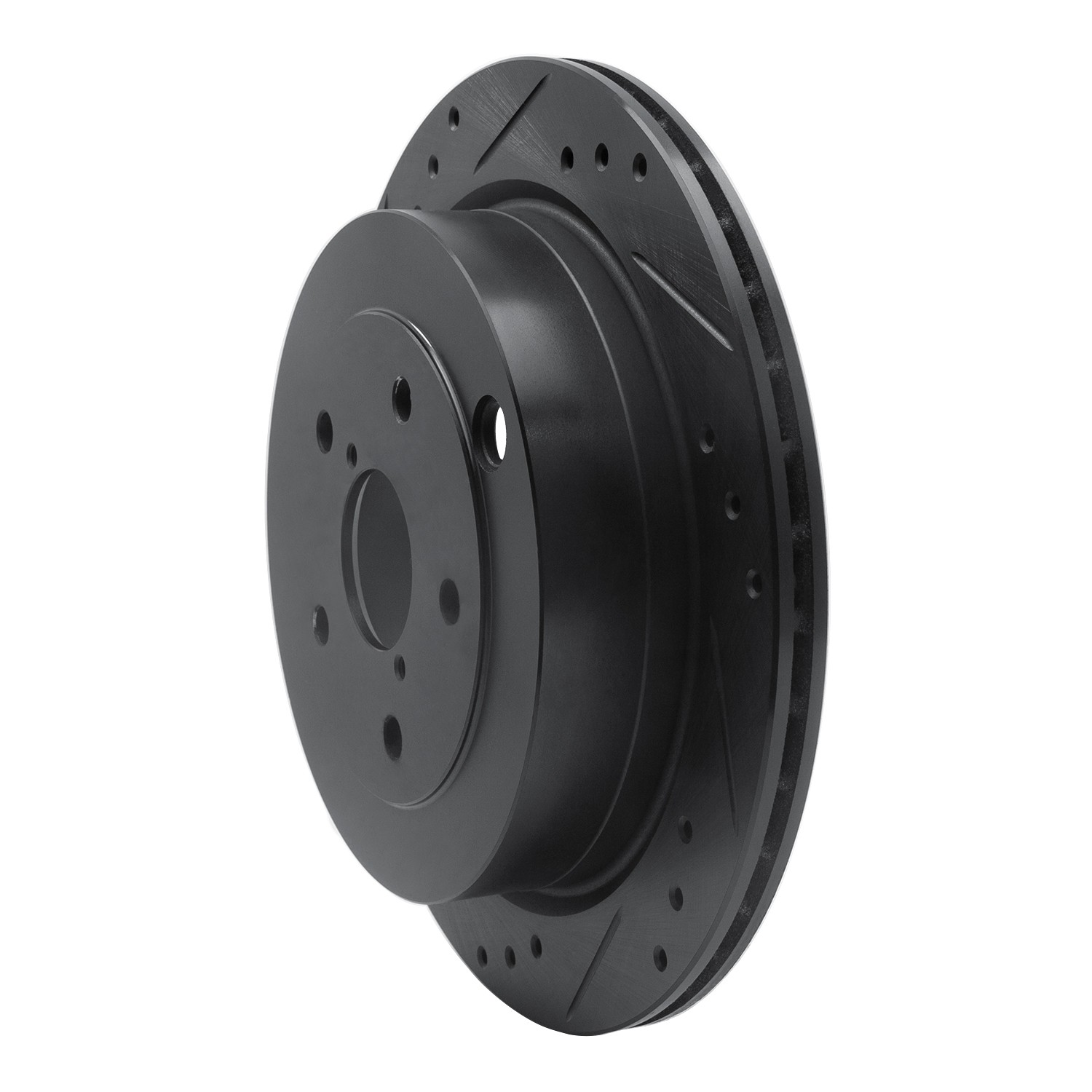 DYN 633-13036L DFC Brake Rotor - Drilled and Slotted - Black