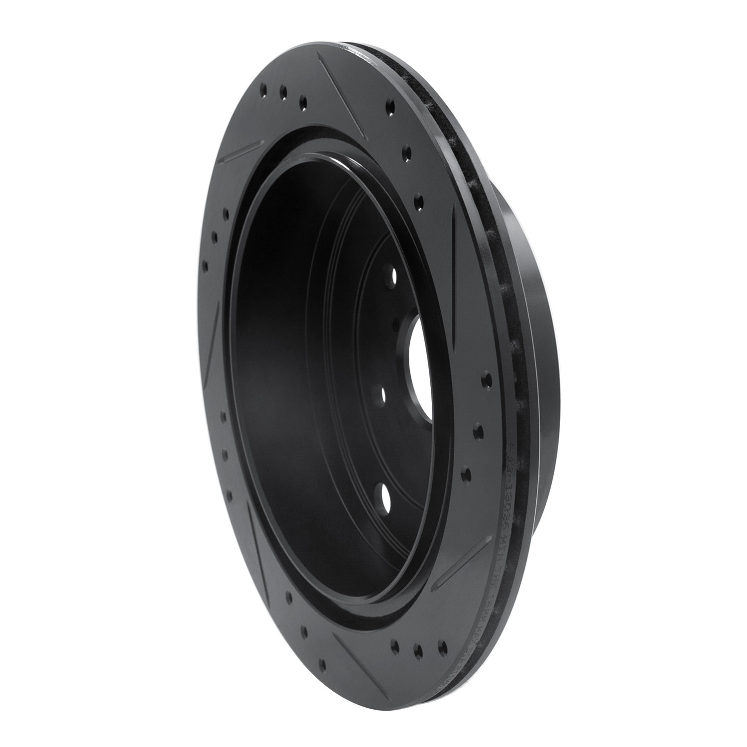 DYN 633-13036L DFC Brake Rotor - Drilled and Slotted - Black - Image 5