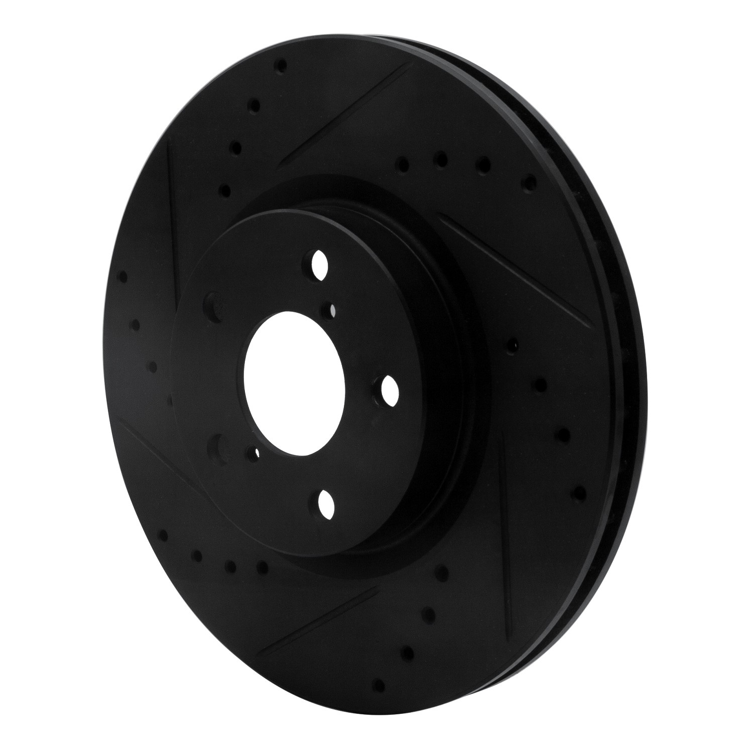 DYN 633-13039L DFC Brake Rotor - Drilled and Slotted - Black