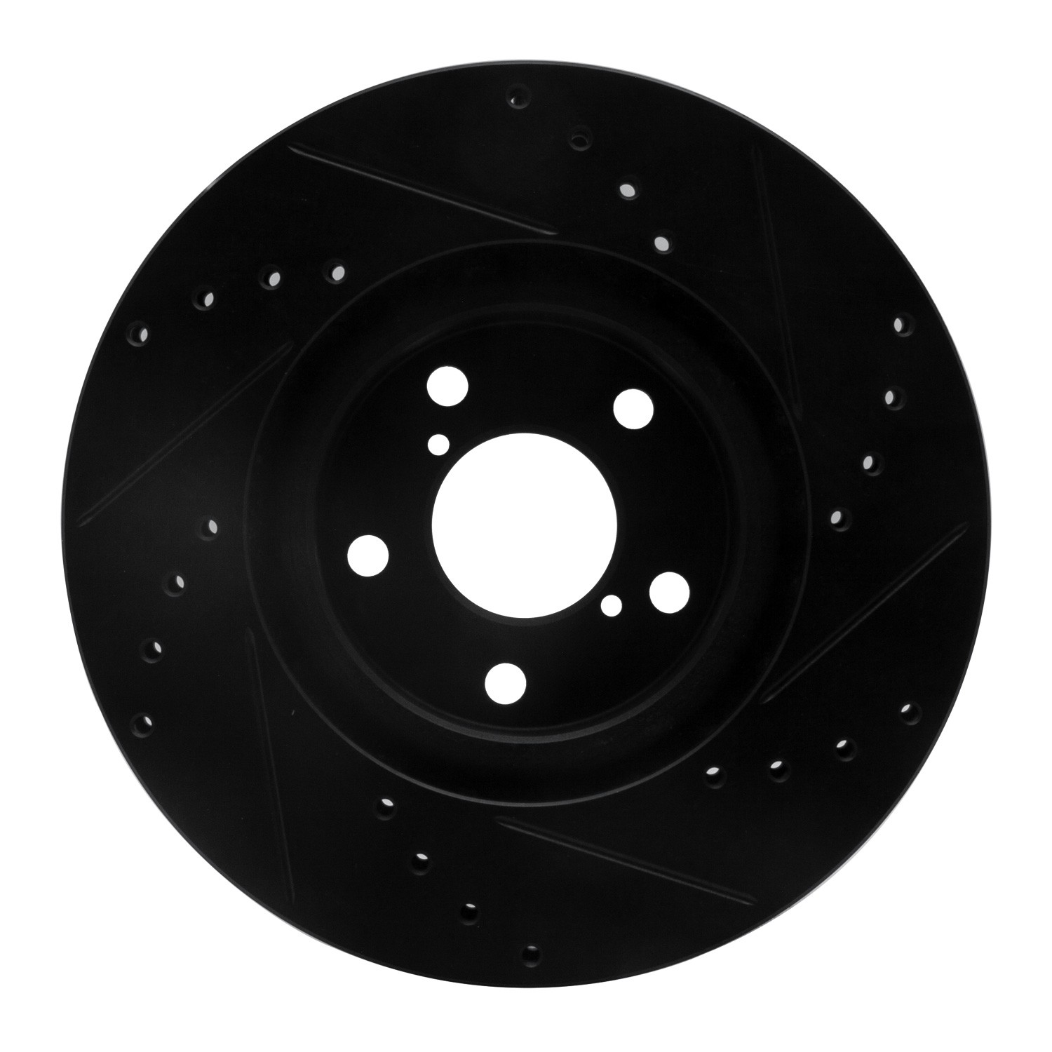 DYN 633-13039L DFC Brake Rotor - Drilled and Slotted - Black - Image 2
