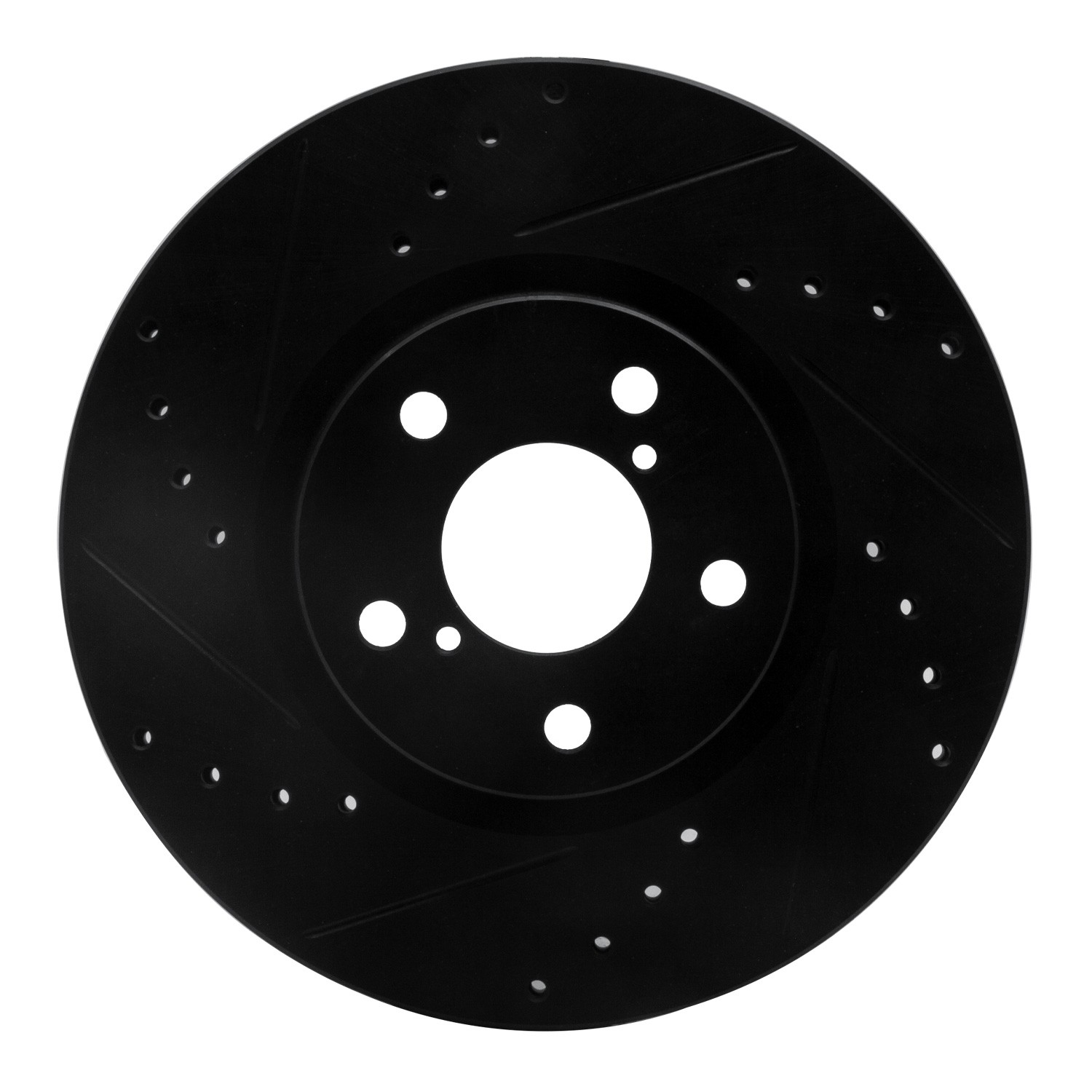 DYN 633-13039L DFC Brake Rotor - Drilled and Slotted - Black - Image 3