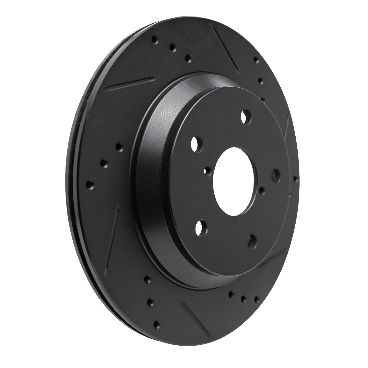 DYN 633-13046R DFC Brake Rotor - Drilled and Slotted - Black