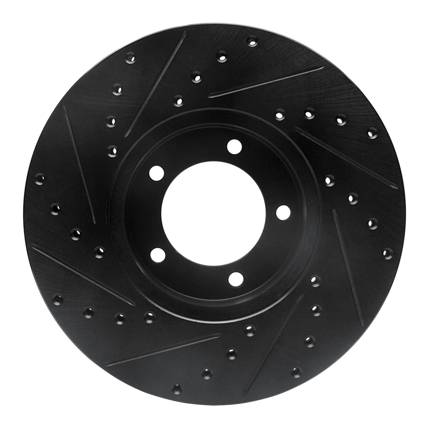 DYN 633-20001R DFC Brake Rotor - Drilled and Slotted - Black - Image 2