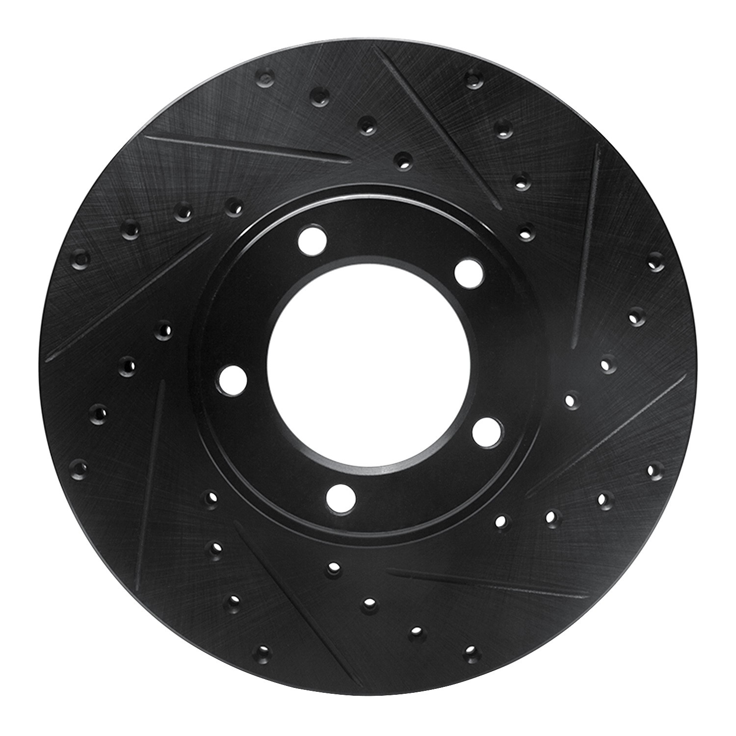 DYN 633-20001R DFC Brake Rotor - Drilled and Slotted - Black - Image 3