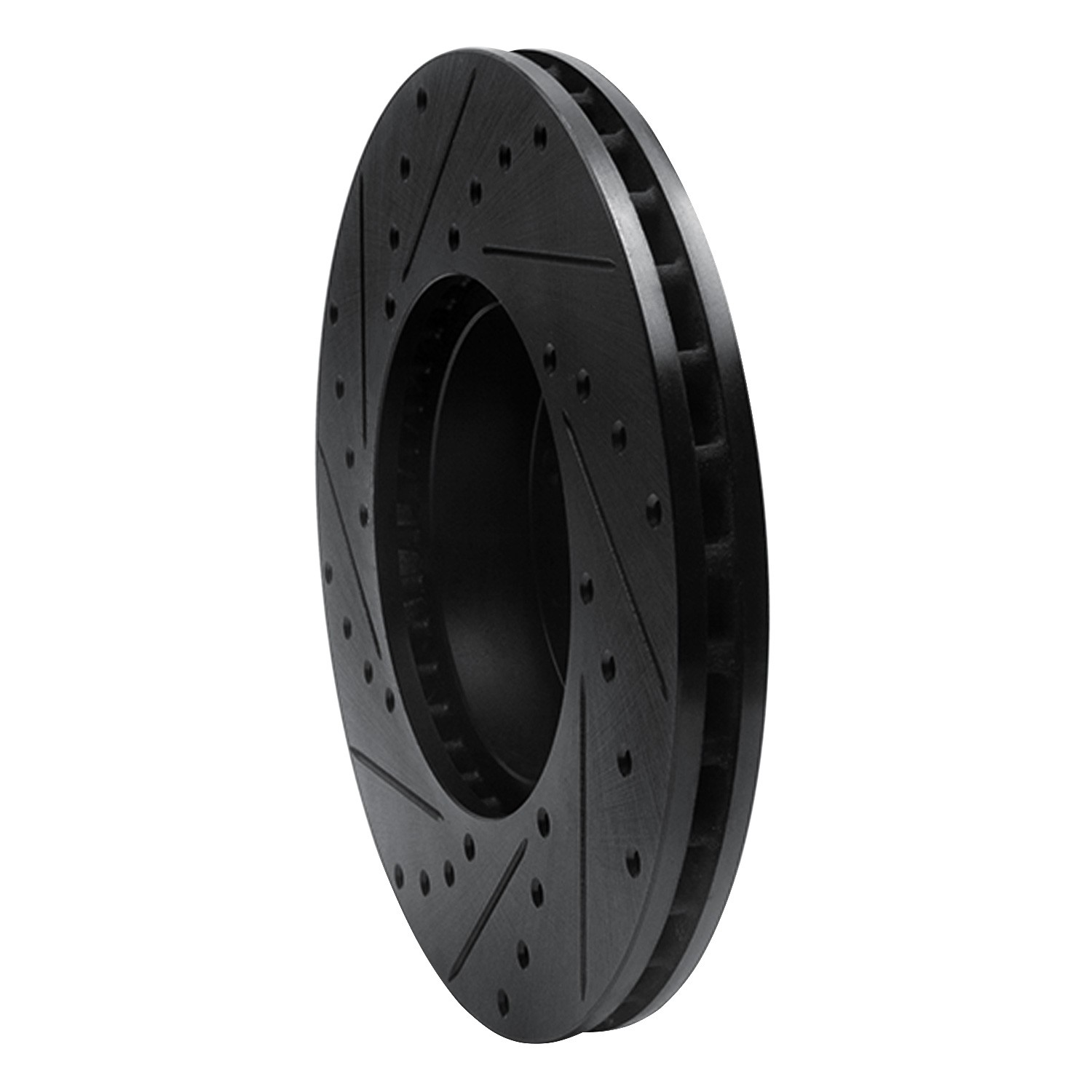 DYN 633-20001R DFC Brake Rotor - Drilled and Slotted - Black - Image 5