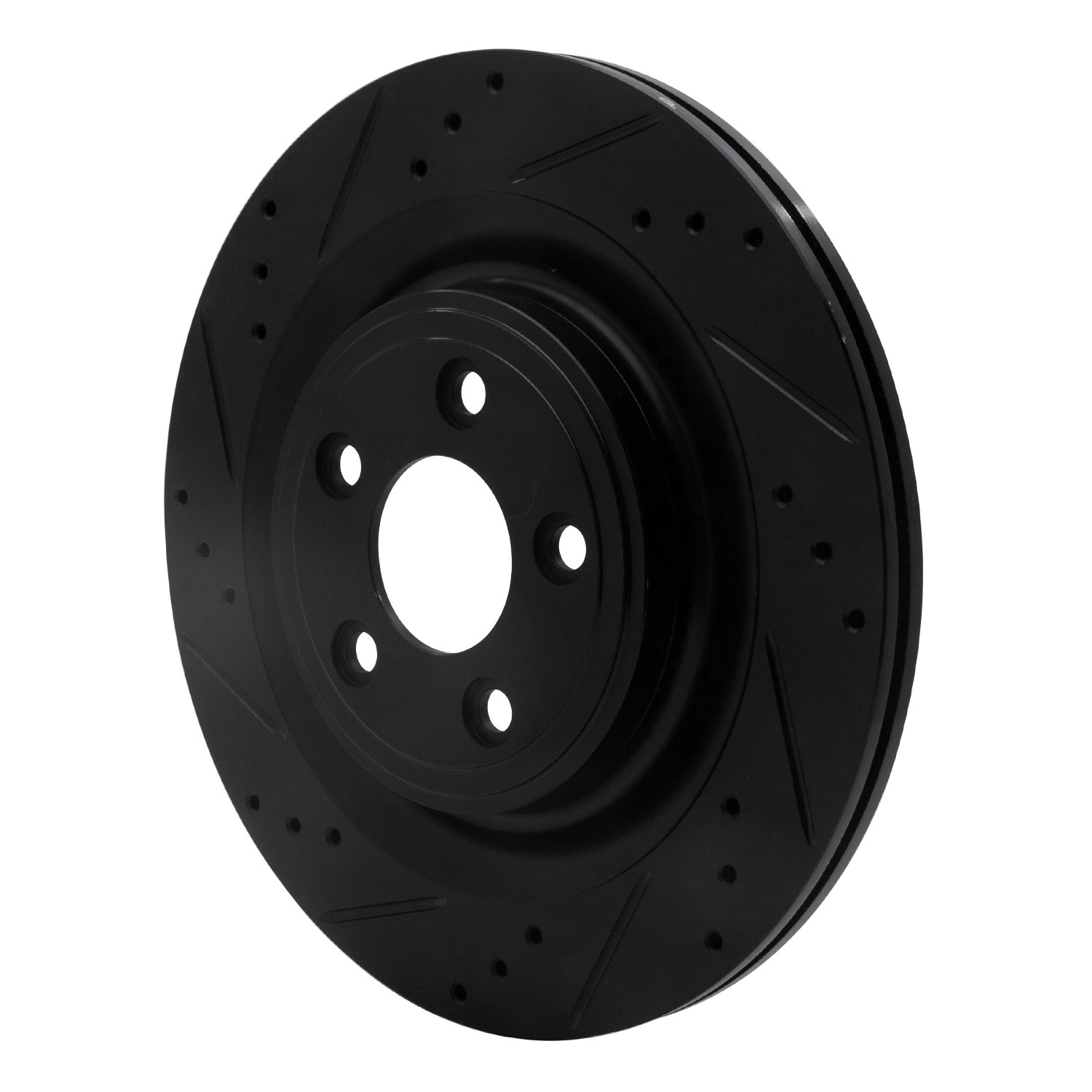 DYN 633-20018L DFC Brake Rotor - Drilled and Slotted - Black