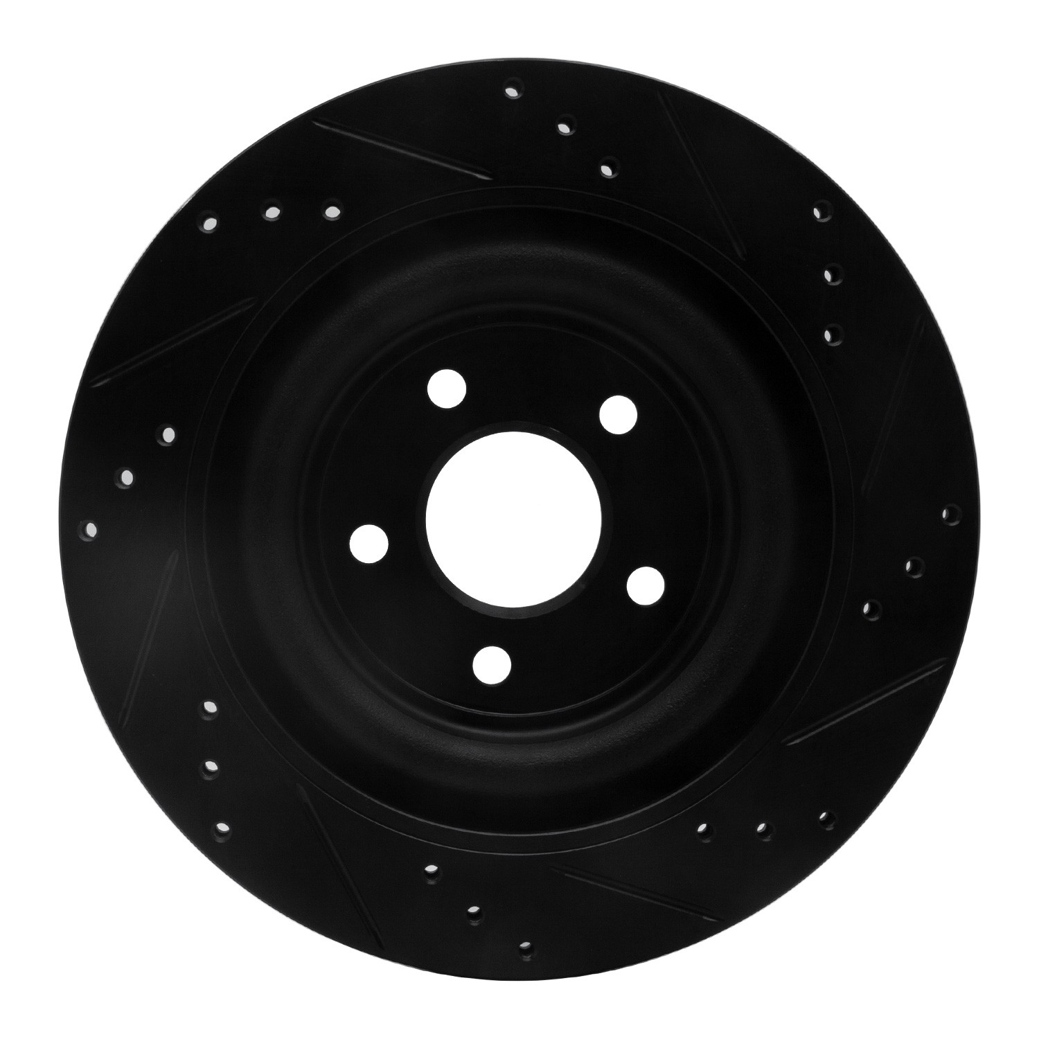 DYN 633-20018L DFC Brake Rotor - Drilled and Slotted - Black - Image 2