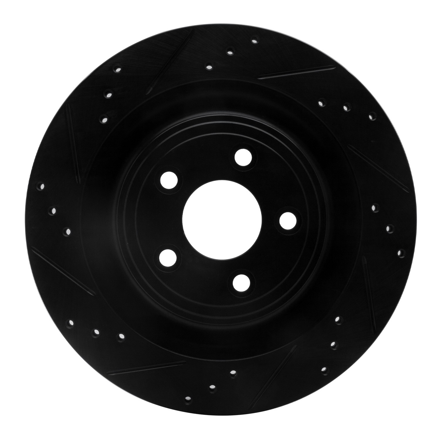 DYN 633-20018L DFC Brake Rotor - Drilled and Slotted - Black - Image 3