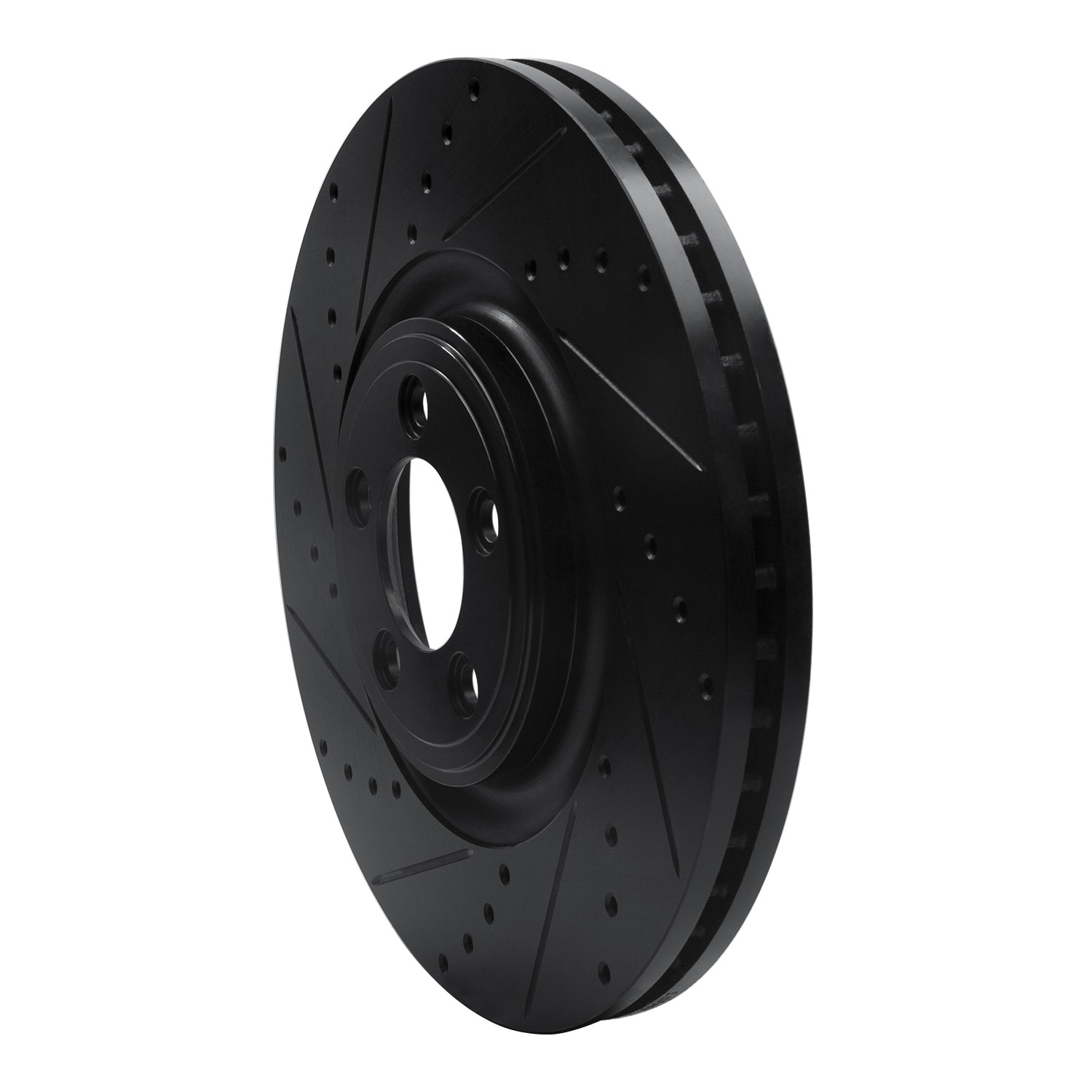 DYN 633-20020L DFC Brake Rotor - Drilled and Slotted - Black