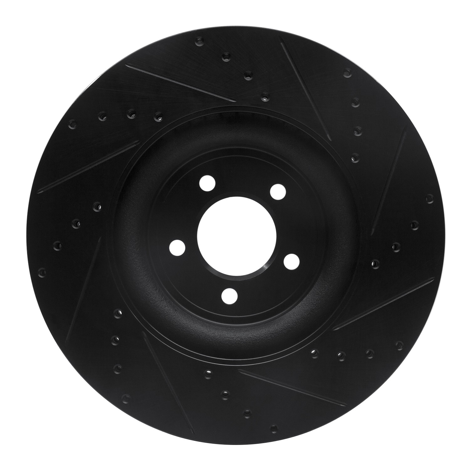 DYN 633-20020L DFC Brake Rotor - Drilled and Slotted - Black - Image 2