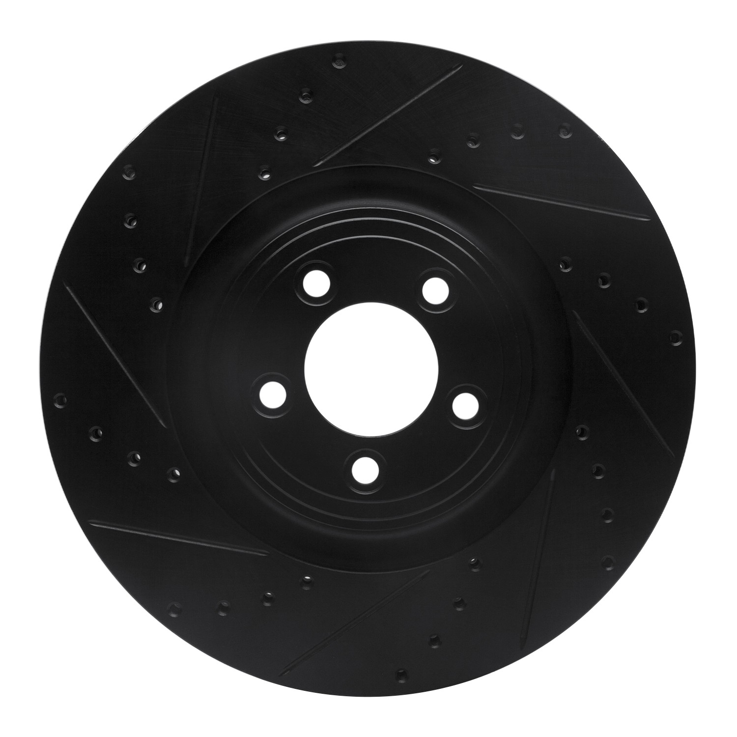 DYN 633-20020L DFC Brake Rotor - Drilled and Slotted - Black - Image 3