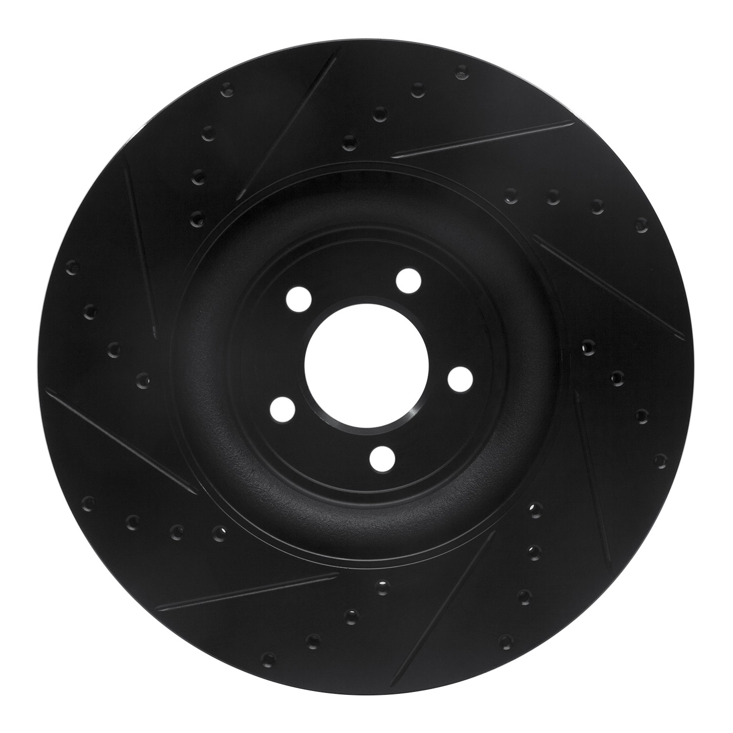 DYN 633-20020R DFC Brake Rotor - Drilled and Slotted - Black - Image 2