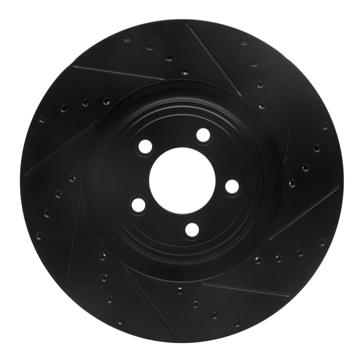 DYN 633-20020R DFC Brake Rotor - Drilled and Slotted - Black - Image 3