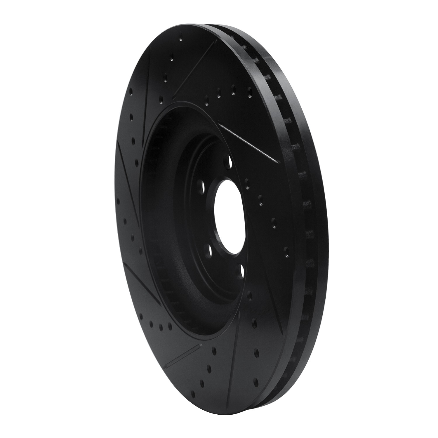 DYN 633-20020R DFC Brake Rotor - Drilled and Slotted - Black - Image 5
