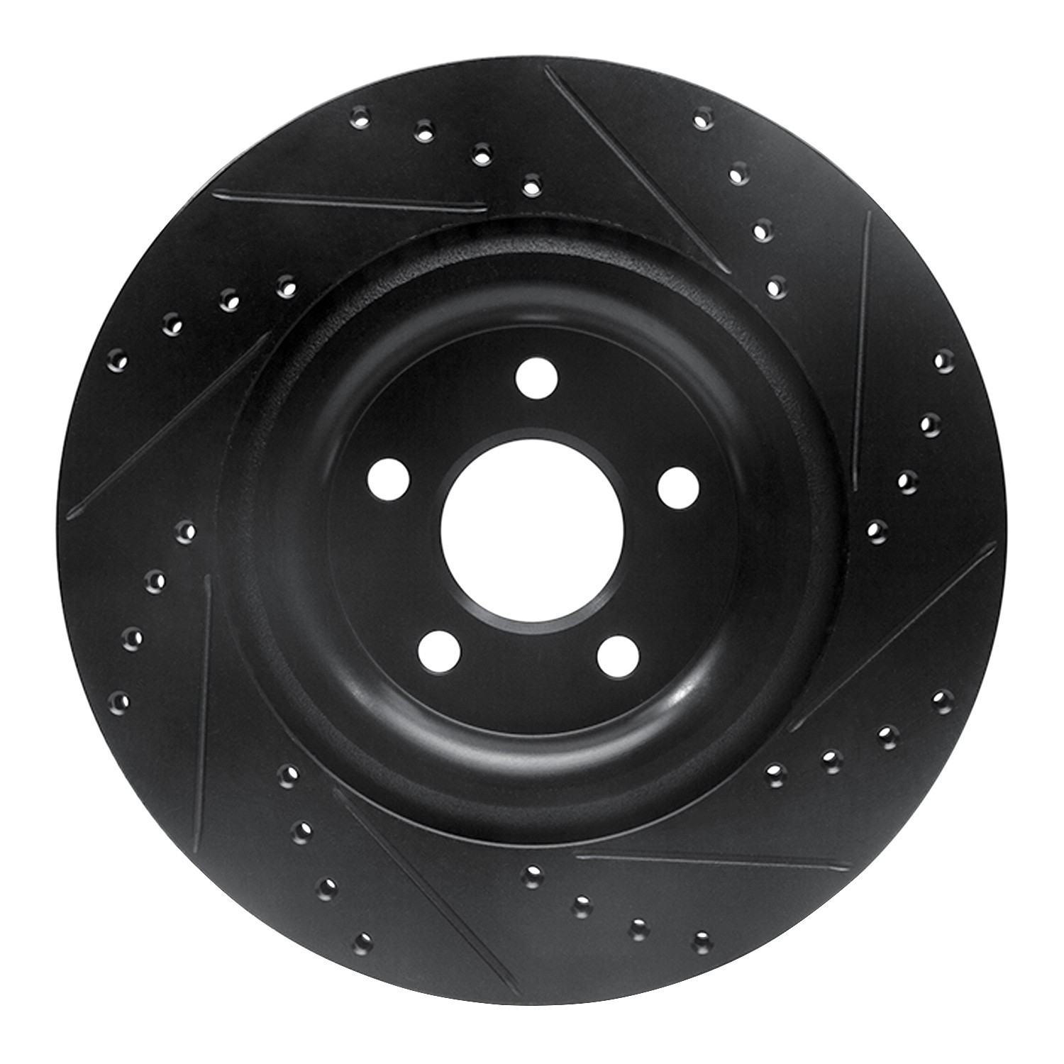 DYN 633-20028L DFC Brake Rotor - Drilled and Slotted - Black - Image 2