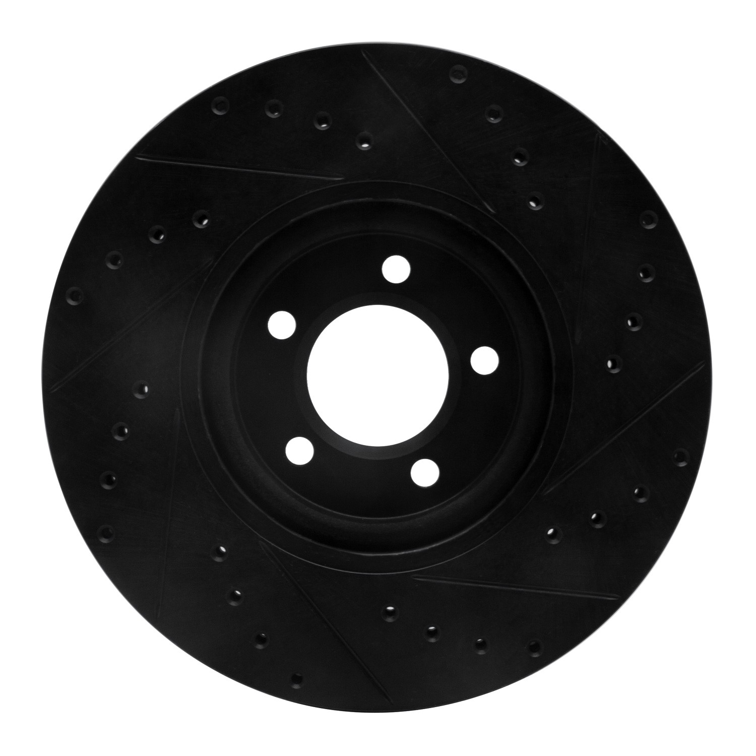 DYN 633-20030L DFC Brake Rotor - Drilled and Slotted - Black - Image 2