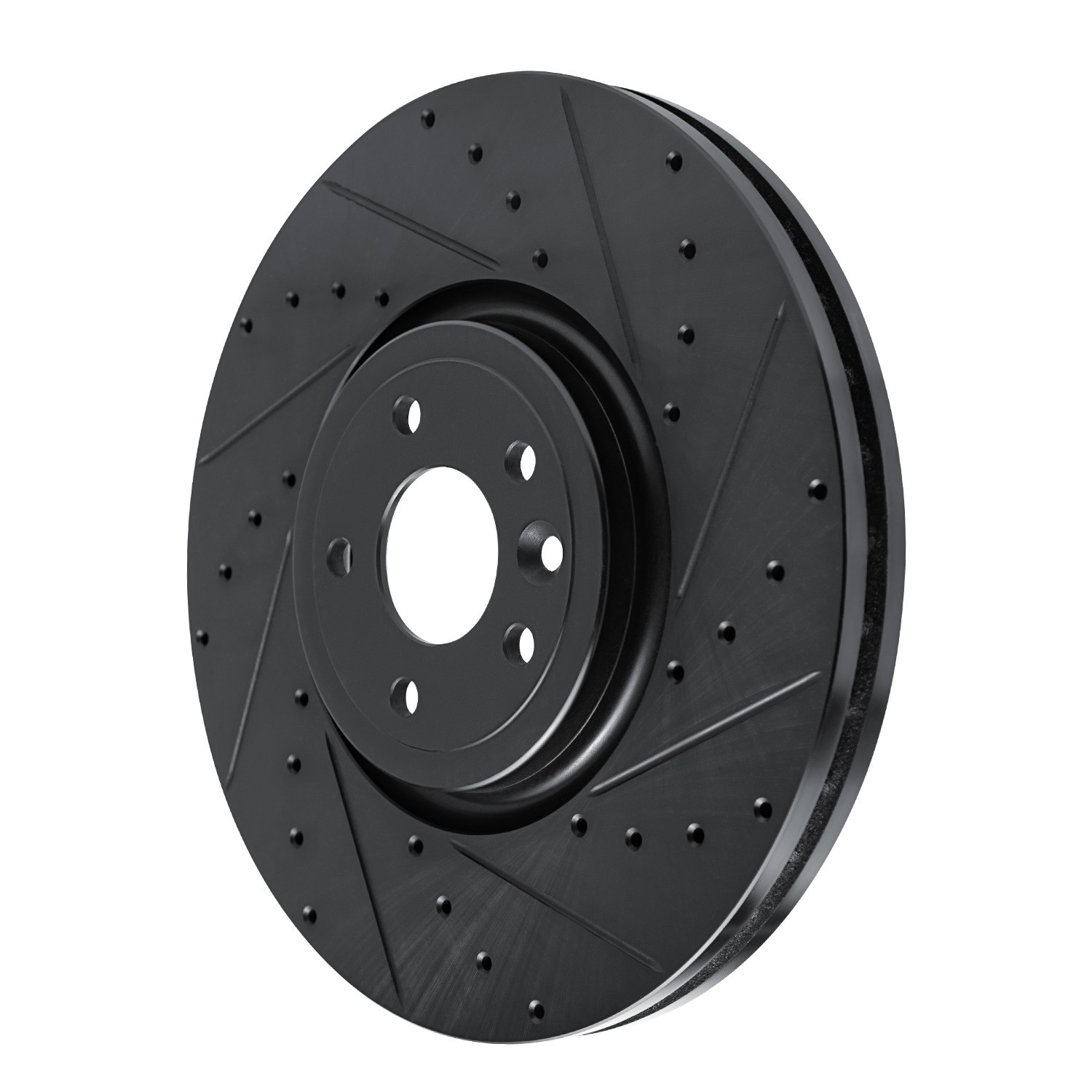 DYN 633-20032R DFC Brake Rotor - Drilled and Slotted - Black